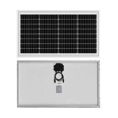 سعر جيد 60W 65w مونو أسود أبيض خلفية زجاجي لوحة شمسية Pv وحدة رقيقة درجة حرارة متطرفة 20v Vmp لخلية بطارية 12v الانترنت