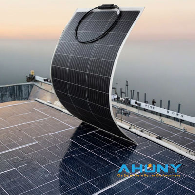سعر جيد AHONY 300W لوح شمسي أحادي شبه مرن مضاد للماء الخلية HCF الضوئية للسيارات ذات السطح العلوي الانترنت
